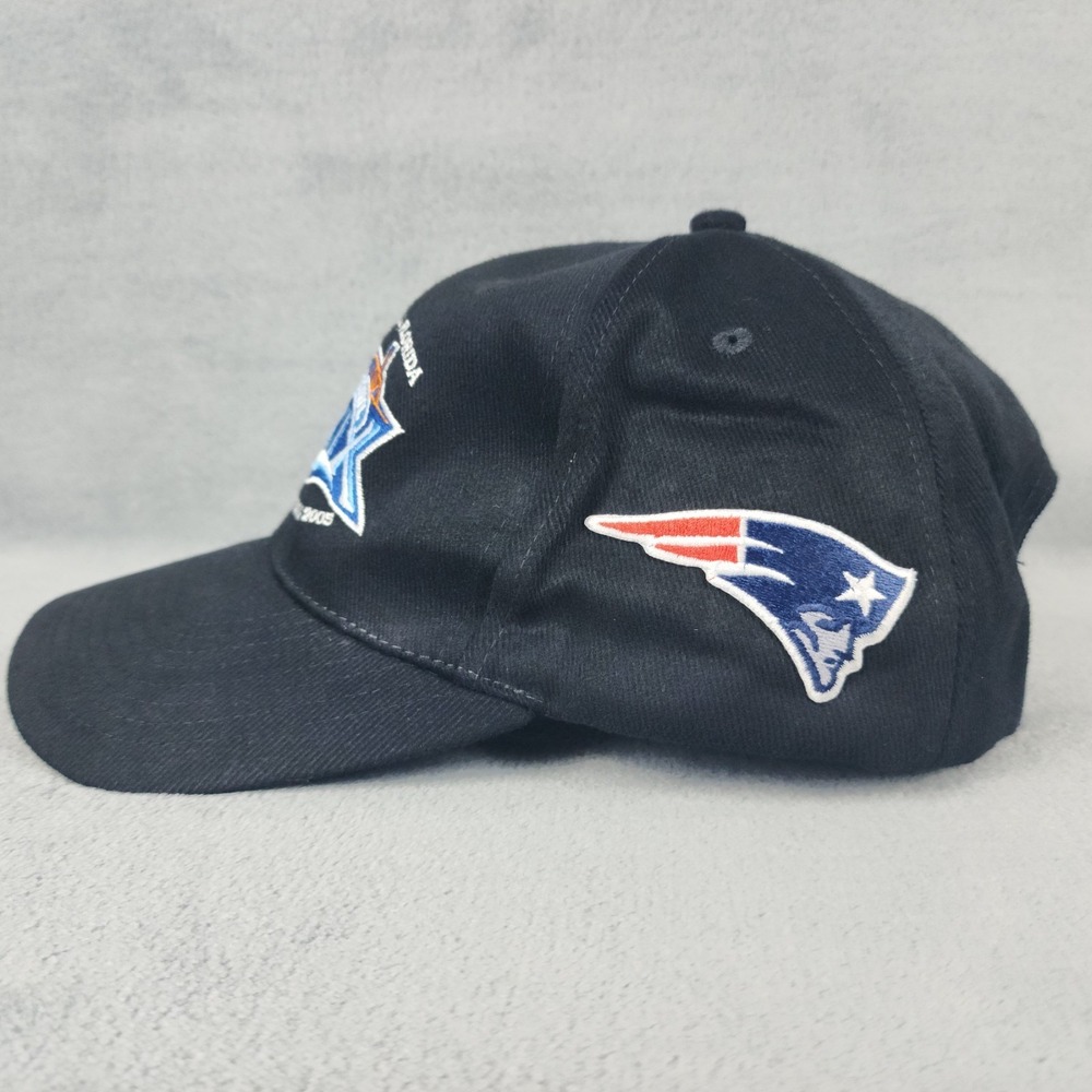 Super Bowl XXXIX Patriots Eagles Hat Black Adjustable Cap NFL 2005 Jacksonville - Picture 5 of 11